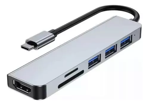Hub Adaptador Usb Tipo C 4k Hdmi Usb 3.0 Para Laptop