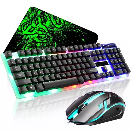 Kit Teclado Mouse Game Profesional Alfombrilla De Ratón Usb